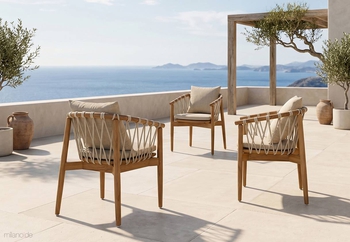 Καρέκλα Mirador από μασίφ ξύλο και σχοινί