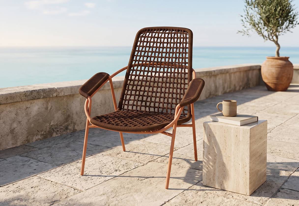 Harpy Terracotta armchair