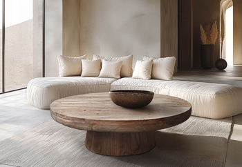 Τραπεζάκι Olombe σε ξύλο teak rustic