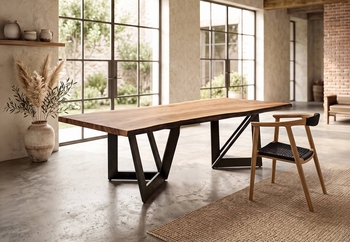 Τραπέζι Aperture Wood σε μασίφ καρυδιά και μεταλλικά πόδια σε απόχρωση μαγνήτη