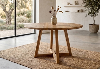 Τραπέζι Dupont σε μασίφ ξύλο rustic teak