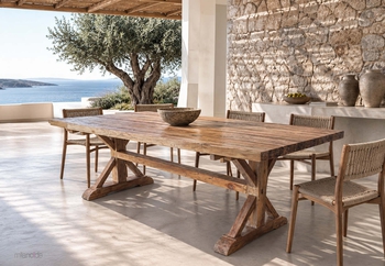 Τραπέζι εξωτερικού χώρου Pablone σε φυσικό ξύλο teak