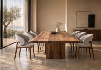Τραπέζι Viking Wood σε μασίφ καρυδιά και καρέκλα Nara