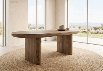 Τραπέζι Zafina σε μασίφ ξύλο teak rustic